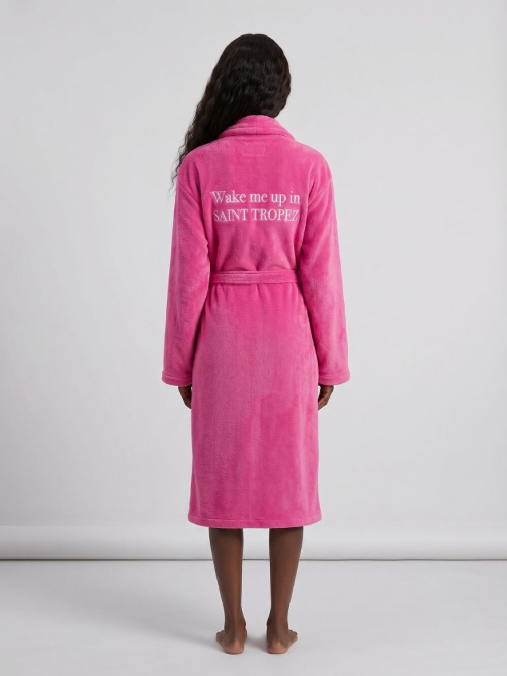 NWT  LATC Hot Pink Saint Tropez Plush Robe OS Fits Up to 16